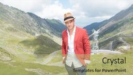  Presentation with fashion - Amazing presentation theme having breathtaking landscape of the transfagarasan backdrop and a mint green colored foreground