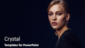  Presentation with black woman - Slide deck having portrait-of-a-young-fashionable background and a black colored foreground