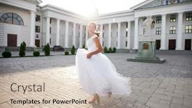  Presentation with orthodox - Presentation design with portrait-of-a-young-girl background and a lemonade colored foreground