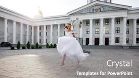  Presentation with orthodox - Audience pleasing PPT theme consisting of portrait-of-a-young-girl backdrop and a gray colored foreground