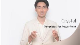  Presentation with polo - PPT layouts having portrait-of-a-young-handsome background and a white colored foreground