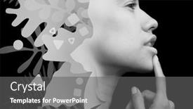  Presentation with dark grey - Cool new slides with portrait-of-a-young-hispanic backdrop and a gray colored foreground