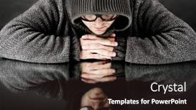  Presentation with glasses - Presentation with portrait-of-a-young-man background and a wine colored foreground