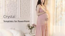  Presentation with pregnant woman - Slides consisting of portrait-of-a-young-pregnant background and a lemonade colored foreground