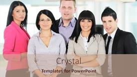  Presentation with successful - Amazing slides having portrait-of-a-young-successful backdrop and a coral colored foreground