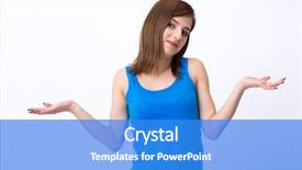  Presentation with lactation young woman breastfeeding - Colorful PPT theme enhanced with portrait of a young woman backdrop and a cobalt blue colored foreground