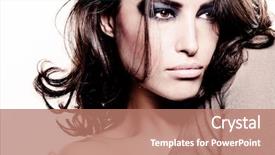  Presentation with indian woman face beauty - Amazing theme having portrait of a young woman backdrop and a coral colored foreground