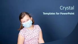  Presentation with influenza - Colorful PPT theme enhanced with portrait-of-adorable-little-girl backdrop and a ocean colored foreground