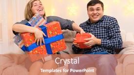  Presentation with romantic - Colorful PPT layouts enhanced with portrait-of-adult-romantic-couple backdrop and a coral colored foreground