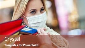  Presentation with mall - Beautiful slides featuring portrait-of-adult-woman-shopping backdrop and a tawny brown colored foreground