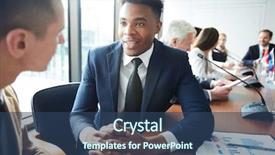  Presentation with african american meeting - Audience pleasing slide deck consisting of portrait of african-american businessman backdrop and a ocean colored foreground