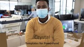  Presentation with hygiene - Audience pleasing slide set consisting of portrait-of-african-american-businessman backdrop and a coral colored foreground