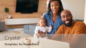  Presentation with african american baby - Cool new presentation with portrait-of-african-american-family backdrop and a soft green colored foreground