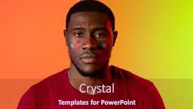  Presentation with active lifestyle - Presentation theme with portrait-of-african-american-male background and a wine colored foreground