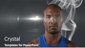  Presentation with tournament - Presentation theme enhanced with portrait-of-african-american-male background and a tawny brown colored foreground