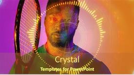  Presentation with african pattern - PPT layouts having portrait-of-african-american-tennis background and a red colored foreground