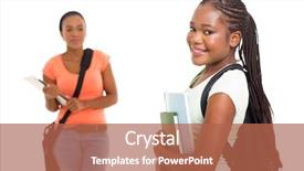  Presentation with american university - Theme having portrait of african american university background and a  colored foreground