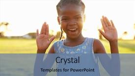  Presentation with elementary school - Colorful PPT theme enhanced with portrait of african elementary school backdrop and a seafoam green colored foreground