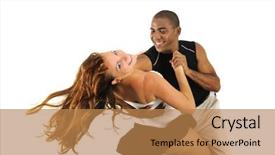  Presentation with dance - Amazing presentation theme having portrait of african hispanic dance backdrop and a coral colored foreground
