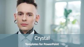  Presentation with tattoo - Presentation design with portrait of alternative model background and a seafoam green colored foreground