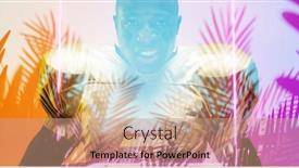  Presentation with aggression - Presentation design with portrait-of-american-football-player background and a coral colored foreground