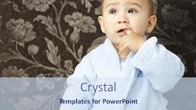  Presentation with infant - Slides with abandoned baby - portrait of an adorable infant background and a sky blue colored foreground