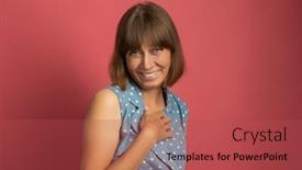  Presentation with bob hairstyle - Presentation having portrait-of-an-adult-beautiful background and a red colored foreground