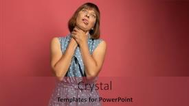  Presentation with bob hairstyle - Slide set enhanced with portrait-of-an-adult-beautiful background and a red colored foreground