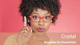  Presentation with african american in technology - Presentation with portrait of an african american background and a coral colored foreground