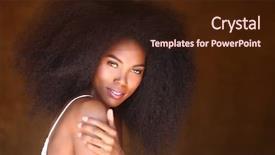  Presentation with african american adults in classroom - Slide deck featuring portrait of an african american background and a wine colored foreground