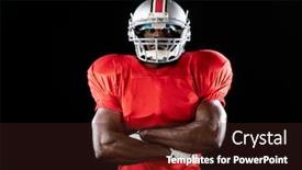  Presentation with team player - Cool new PPT theme with portrait-of-an-african-american backdrop and a wine colored foreground