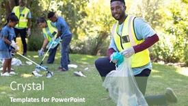  Presentation with african american - Presentation having portrait-of-an-african-american background and a seafoam green colored foreground