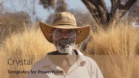  Presentation with straw - Presentation design featuring portrait-of-an-african-american and a coral colored foreground