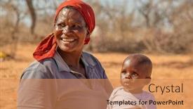  Presentation with mom - Audience pleasing slide set consisting of portrait-of-an-african-child backdrop and a coral colored foreground