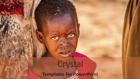  Presentation with village - PPT layouts with portrait-of-an-african-child background and a red colored foreground