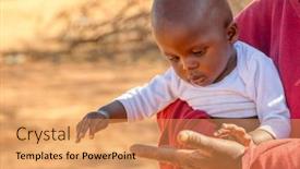  Presentation with kalahari - Beautiful theme featuring portrait-of-an-african-child backdrop and a coral colored foreground