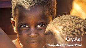  Presentation with kalahari - Presentation featuring portrait-of-an-african-child background and a red colored foreground