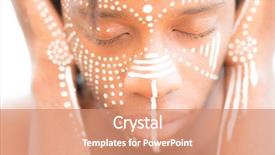  Presentation with african tribe - Slides having portrait of an african man background and a coral colored foreground