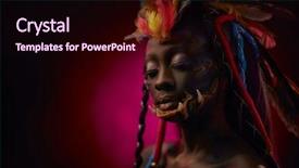  Presentation with shaman - Slides featuring portrait of an african shaman background and a wine colored foreground