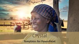  Presentation with village - Audience pleasing PPT layouts consisting of portrait-of-an-african-woman backdrop and a coral colored foreground