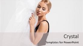  Presentation with ballerina - Colorful slide set enhanced with portrait of an amazing young backdrop and a lemonade colored foreground