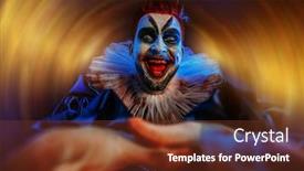  Presentation with horror - Cool new theme with portrait-of-an-angry-crazy backdrop and a tawny brown colored foreground