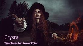  Presentation with force - Beautiful presentation featuring portrait-of-an-angry-witch backdrop and a wine colored foreground