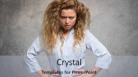 Presentation with angry - Beautiful PPT layouts featuring portrait of an angry woman backdrop and a light blue colored foreground