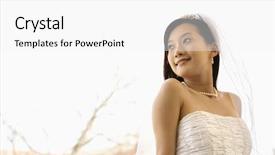  Presentation with bride - Amazing presentation theme having portrait of an asian bride backdrop and a  colored foreground