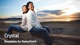  Presentation with fun - Slides featuring portrait of an asian couple background and a dark gray colored foreground