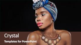  Presentation with afro - Slides consisting of portrait of an attractive afro background and a tawny brown colored foreground