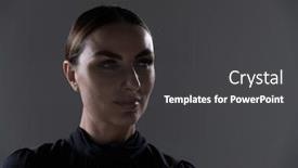  Presentation with dark grey - Audience pleasing PPT layouts consisting of portrait-of-an-attractive-confident backdrop and a dark gray colored foreground