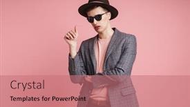  Presentation with chewing gum - Colorful PPT layouts enhanced with portrait-of-an-attractive-young backdrop and a coral colored foreground