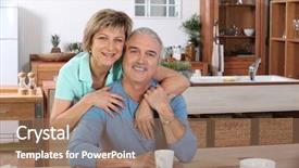  Presentation with elderly malnutrition - Slides enhanced with portrait-of-an-elderly-couple background and a coral colored foreground